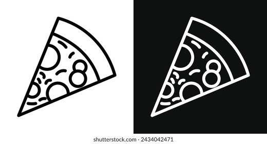 Pizza Icon Set. Vector Illustration