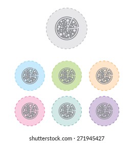 pizza icon set, Vector illustration