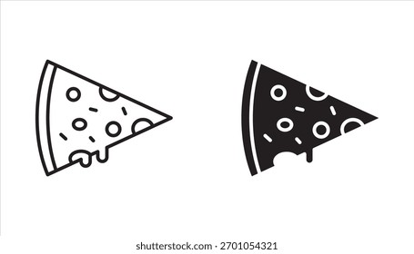 Conjunto de iconos de pizza Vector fondo blanco, ilustración aislada Vector Plantilla
