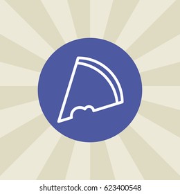 pizza icon. sign design. gradient background
