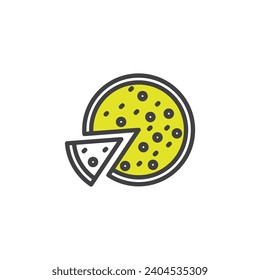 pizza icon. sign for mobile concept and web design. outline vector icon. symbol, logo illustration. vector graphics.