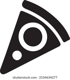 pizza icon silhouette vector style with white background