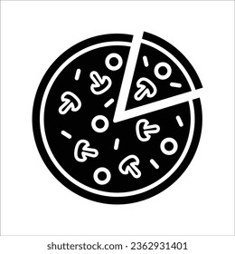 ícono de pizza arte de diseño simple eps 10