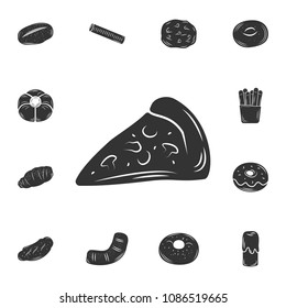 Pizza icon. Simple element illustration. Pizza symbol design  from Bakery collection set. Can be used for web and mobile on white background