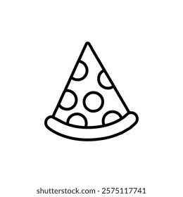 pizza icon Simple outline illustration