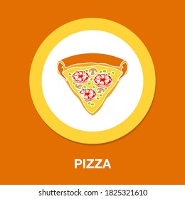 pizza icon - simple, vector, icon for website design, mobile app, ui. Vector Illustration