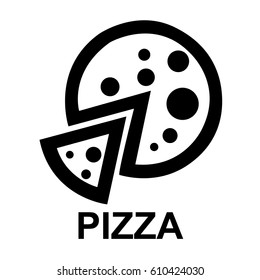Pizza icon with a slice cut from it