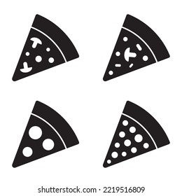 Pizza icon, pizza slice icon. Piece of pizza simple vector icon.