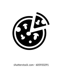 pizza icon stock vector illustration