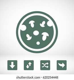 pizza icon stock vector illustration