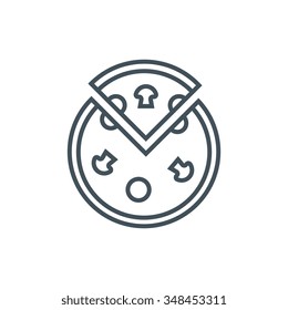 Pizza icon suitable for info graphics, websites and print media. Vector, line icon.