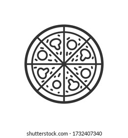 Symbol für Pizza. Vector Illustration.