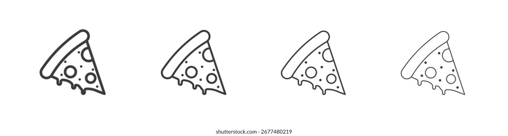 Pizza icon symbol. Vector isolated illustration.