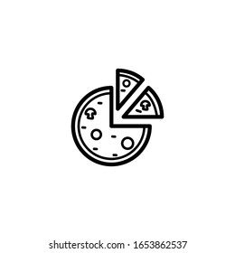 Pizza icon template. Vector illustration