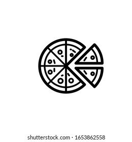 Pizza icon template. Vector illustration