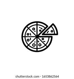 Pizza-Icon-Vorlage. Vektorillustration