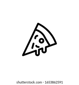 Plantilla de icono de pizza. Ilustración del vector
