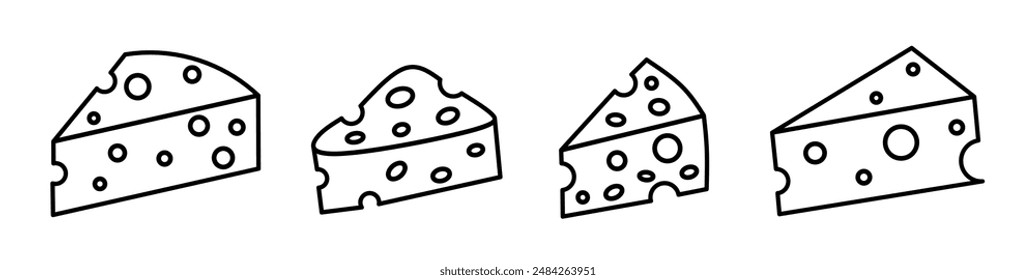Pizza icon. Pizza thin line icon collection. Stock vector.