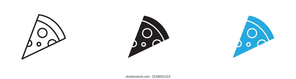 Pizza icon thin line illustration