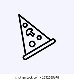 pizza icon thin line isolated