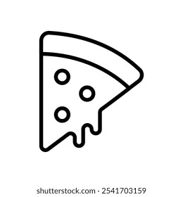Icono de pizza Conjunto de Ilustración vectorial de línea delgada