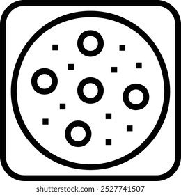 pizza icon. Thin linear style design isolated on white background