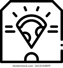 pizza icon. Thin Linear Style Design Isolated On White Background