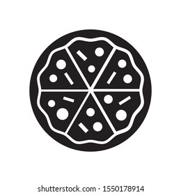 Pizza icon in trendy flat style design. Vector graphic illustration. Suitable for website design, logo, app, and ui. EPS 10.