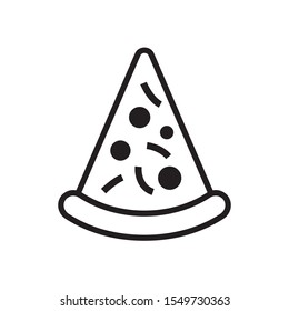 Pizza icon in trendy outline style design. Vector graphic illustration. Suitable for website design, logo, app, and ui. Editable vector stroke. EPS 10.