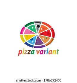 pizza icon variations in of vector design templates