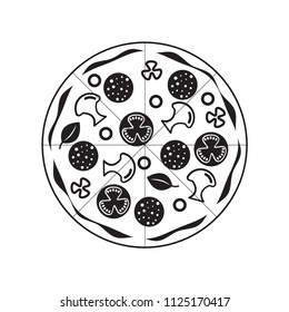 Pizza icon vector