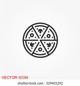 Pizza icon vector