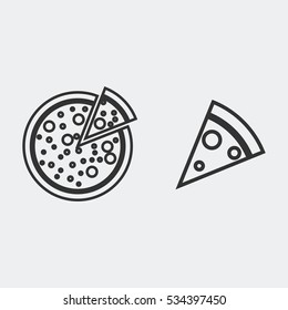 Pizza icon vector