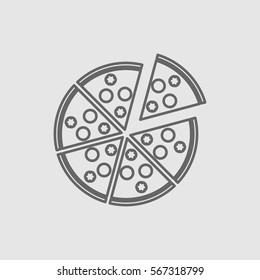 pizza icon vector