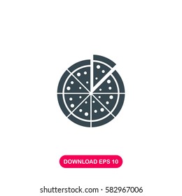 Pizza icon vector