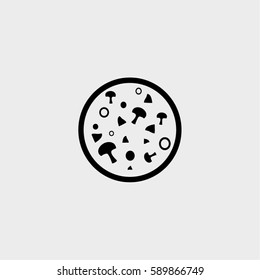 pizza icon vector