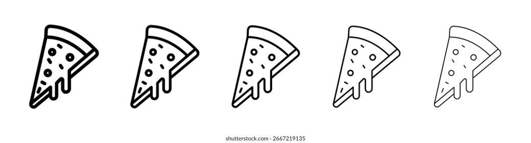 Icono de pizza colección de Vector. EPS 10