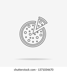 Pizza icon. Vector concept illustration for design.