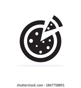 Pizza icon. Vector concept illustration for design.