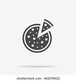 Pizza icon. Vector concept illustration for design.