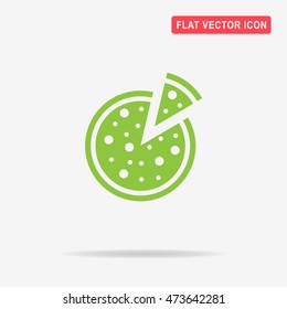 Pizza icon. Vector concept illustration for design.