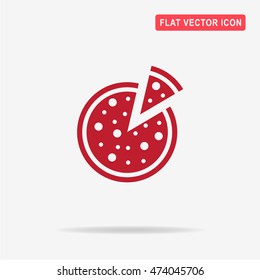 Pizza icon. Vector concept illustration for design.