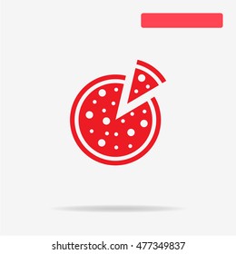 Pizza icon. Vector concept illustration for design.