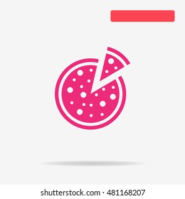 Pizza icon. Vector concept illustration for design.