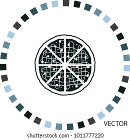 Pizza icon, vector design
