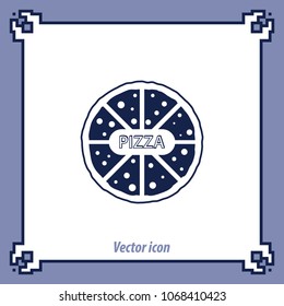 Pizza icon, vector design