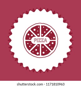 Pizza icon, vector design