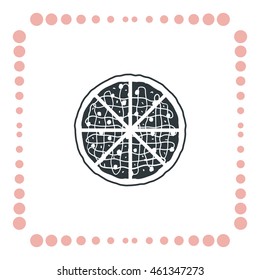 Pizza icon, vector design