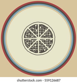 Pizza icon, vector design