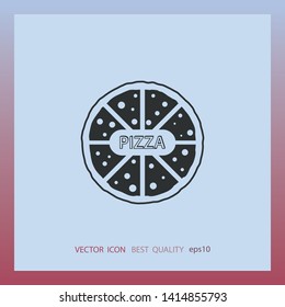 Pizza icon, vector design element